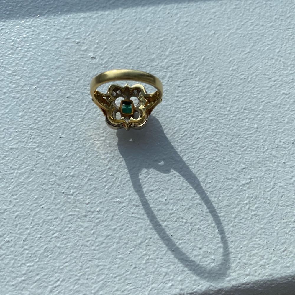 For Antique Collectors Emerald and Diamonds Ring. - Picture 4 of 6